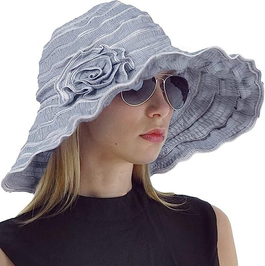 Women Folding Vintage Outdoor Sun Hats for Beach Garden Travelling UV Protection