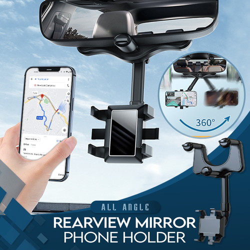 All Angle Rearview Mirror Phone Holder